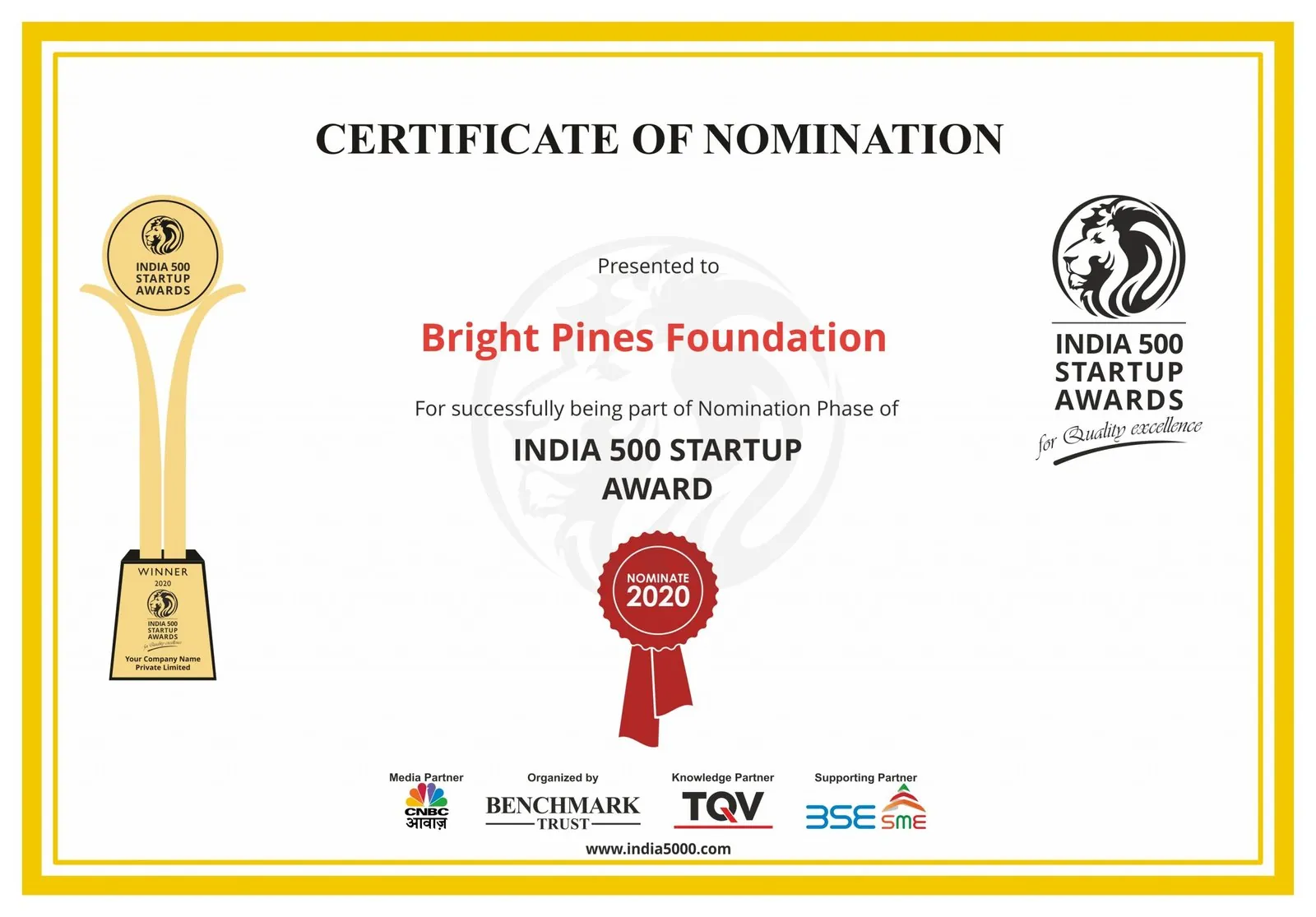 India 5000 Startup Award 2020